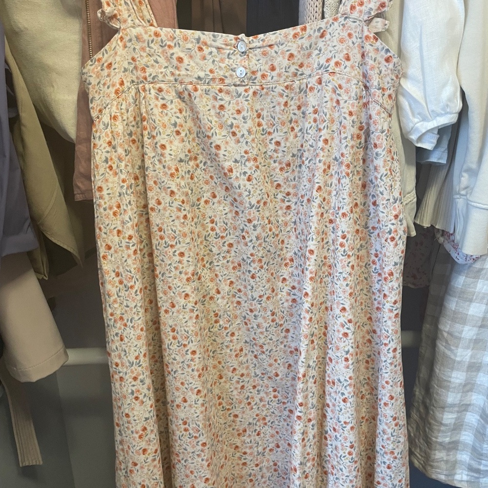 Oak Meadow Floral Tea Dress Small Mid Length - Picture 6 of 8